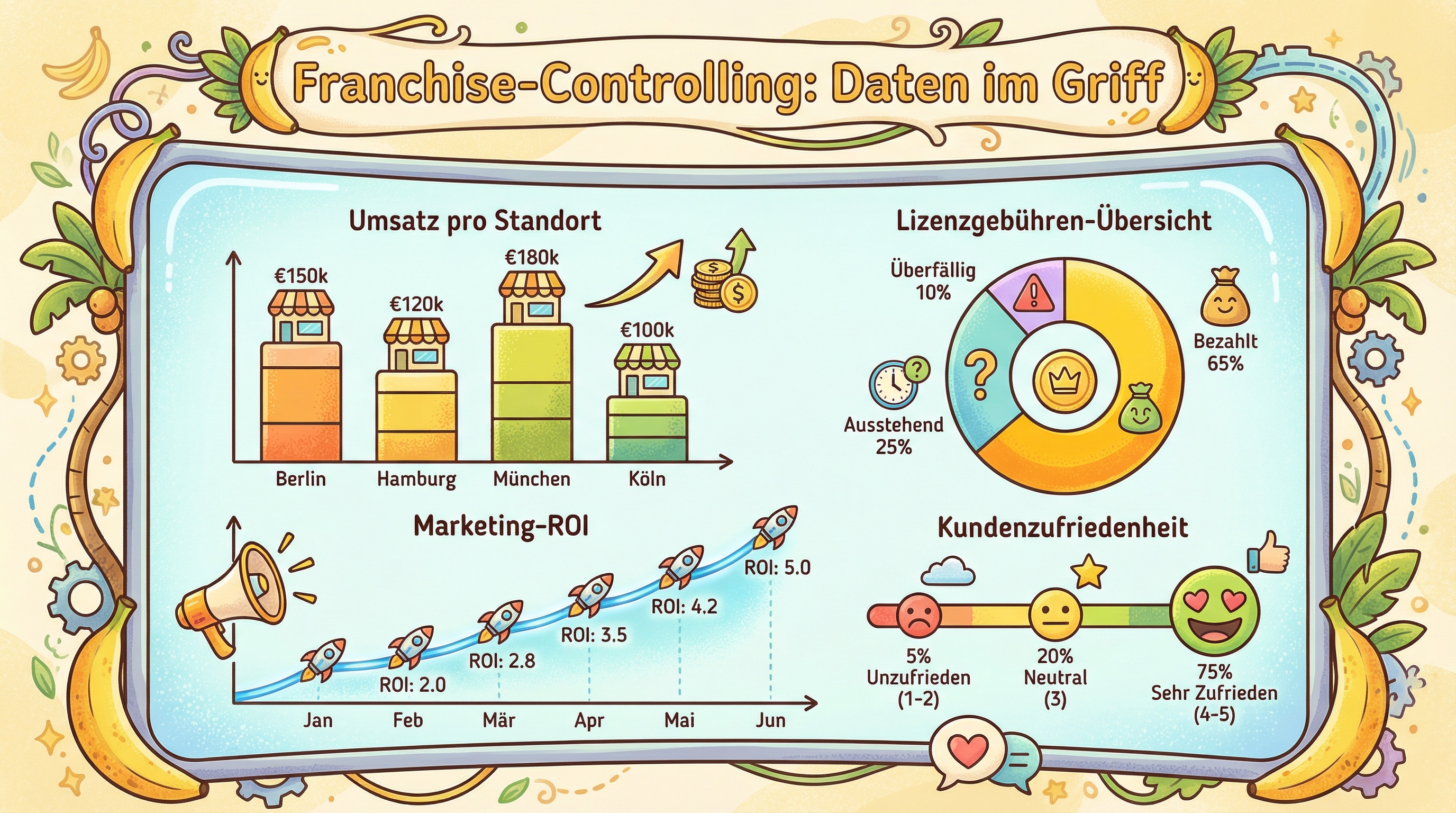 Franchise Controlling: Kennzahlen und Reporting mit der richtigen Software
