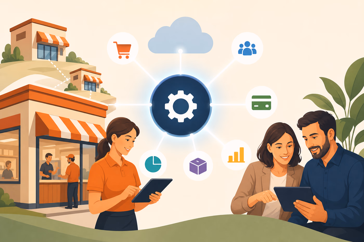 Titelbild zum Thema API Schnittstellen Integration Franchise Software