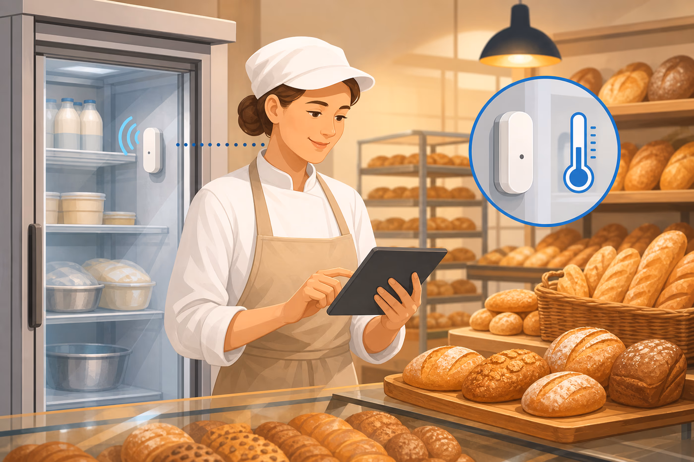 Titelbild zum Thema Filialbäckerei Temperaturüberwachung HACCP Software