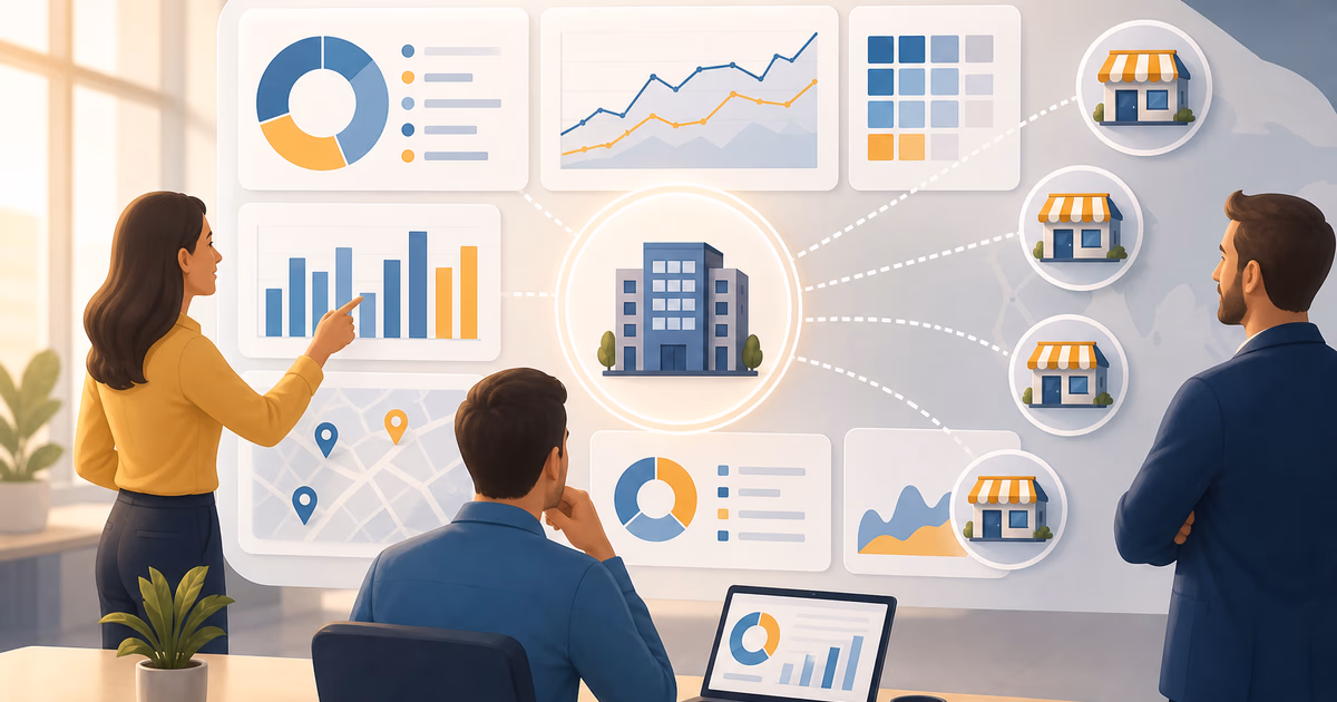 Header-Bild für Franchise Reporting KPI Dashboards Zentrale 2026: Trends und Best Practices