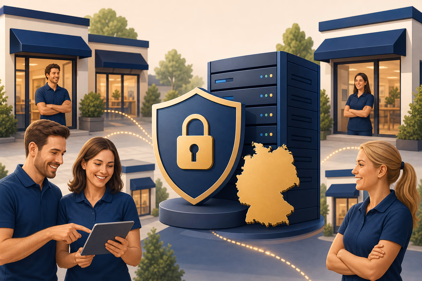 Titelbild zum Thema Franchise Software DSGVO konform deutsches Hosting