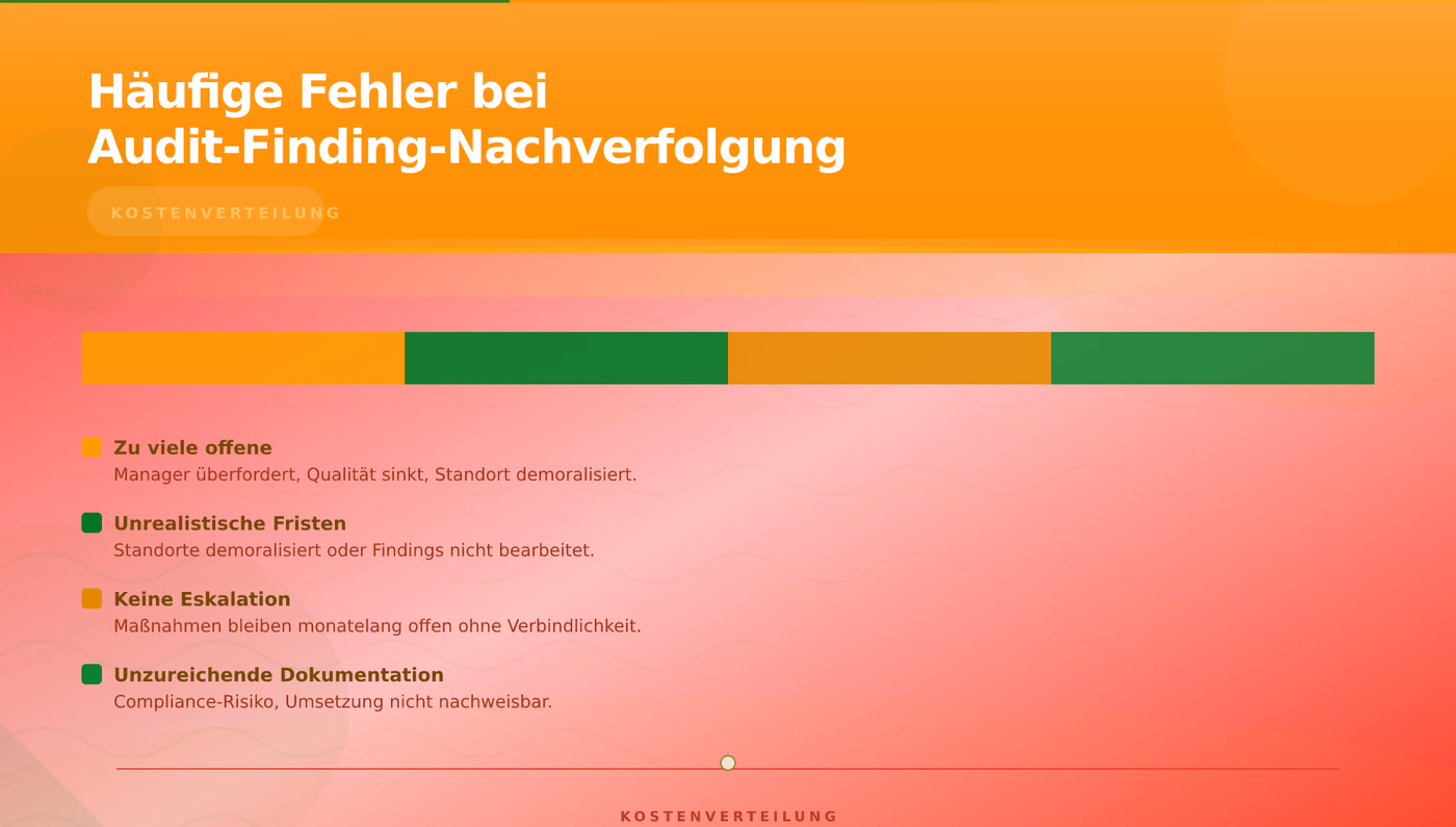 Häufige Fehler bei Audit-Finding-Nachverfolgung – Maßnahmensteuerung Nachverfolgung Audit Findings