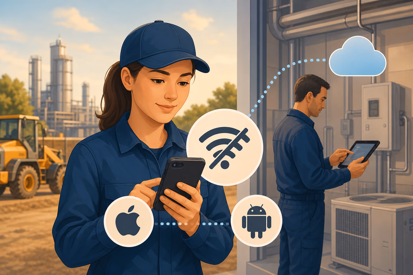 Titelbild zum Thema Mobile Audit App iOS Android Offline Fähigkeit