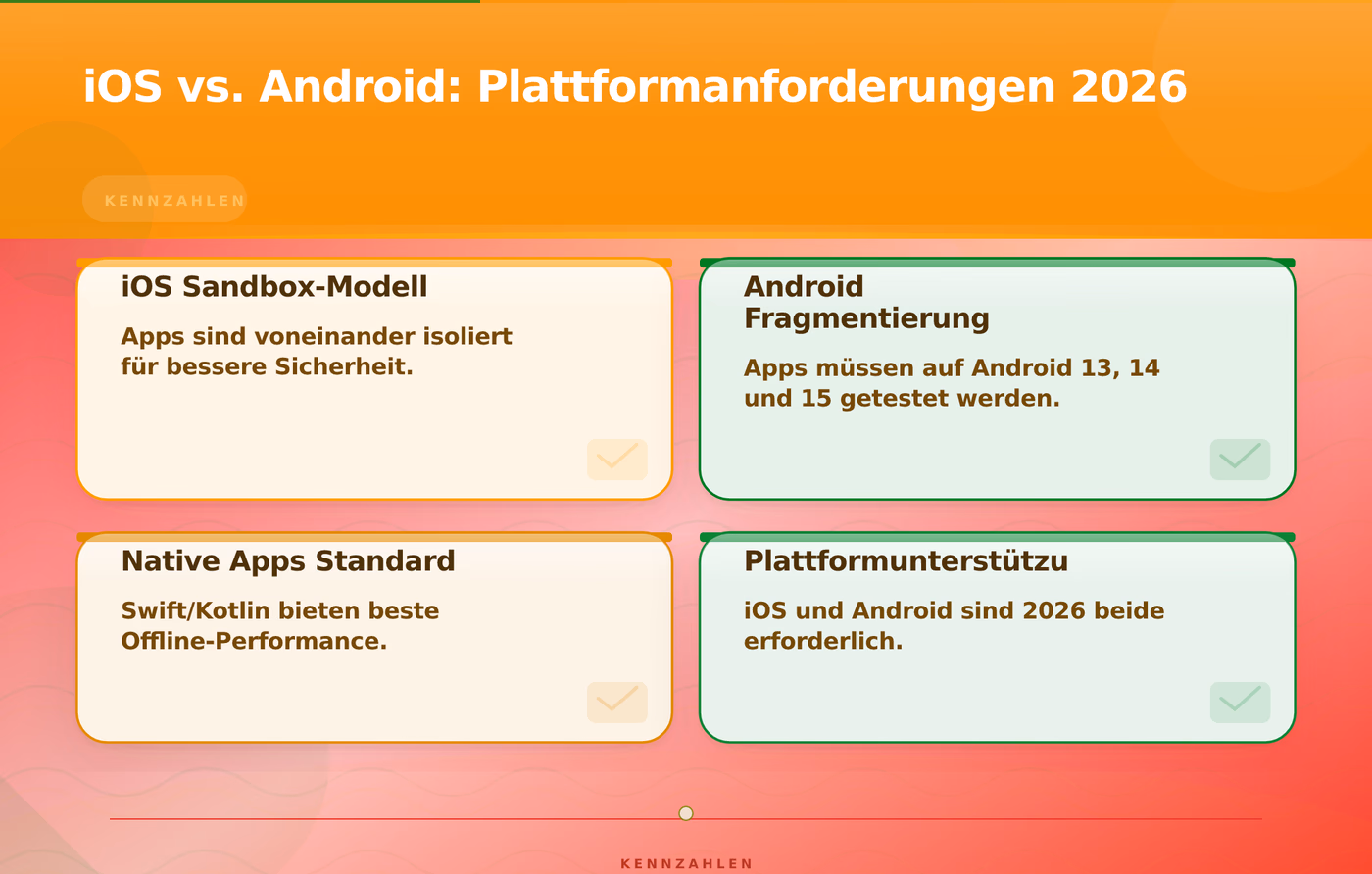 iOS vs. Android: Plattformanforderungen 2026 – Mobile Audit App iOS Android Offline Fähigkeit
