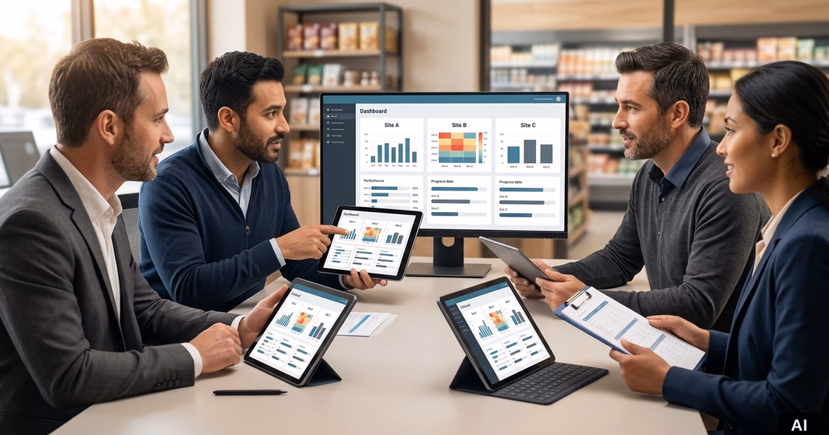 Header-Bild für KPI-Reporting und Benchmarking für Multi-Site-Betriebe – Tipps